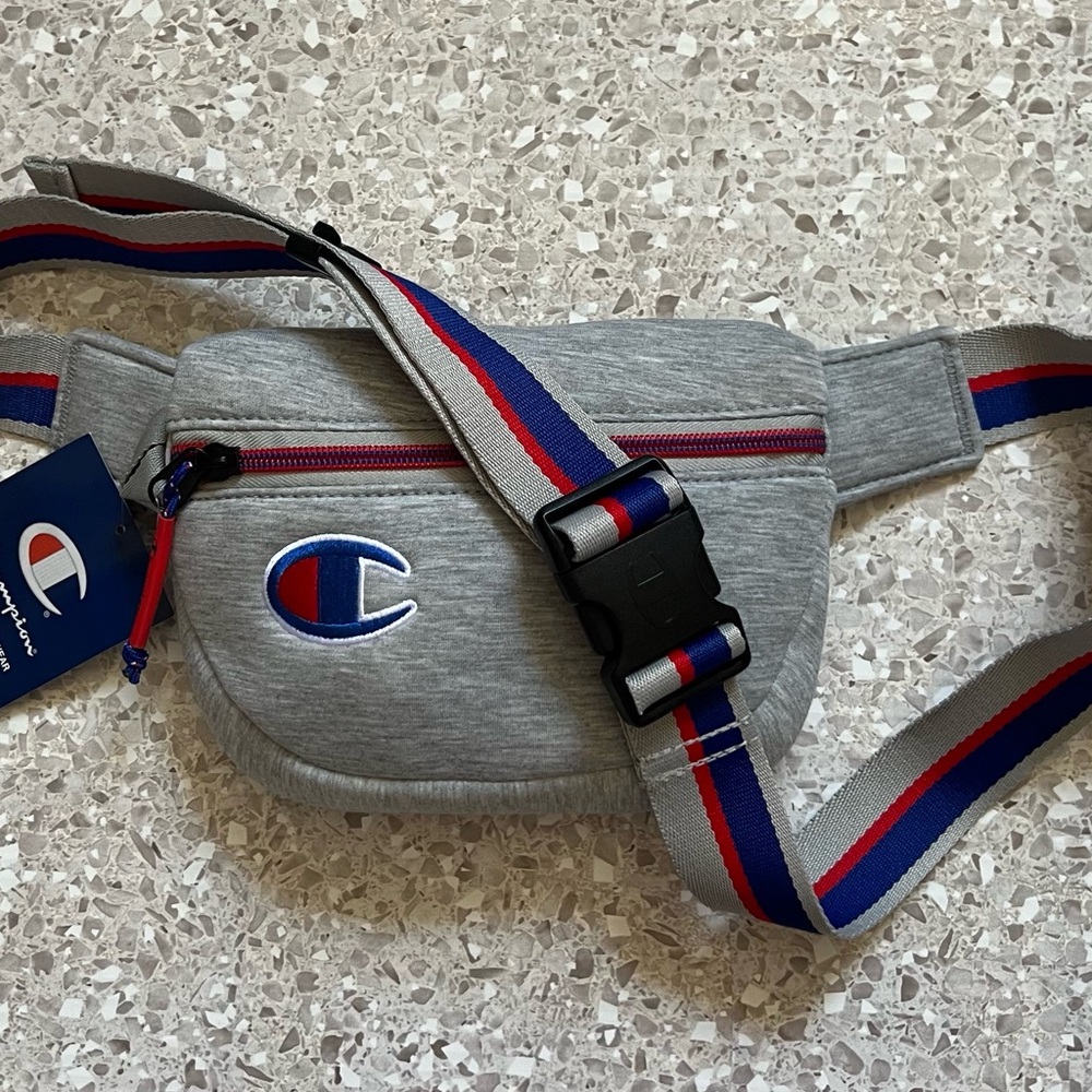 NWT Unisex Champion Attribute Waist Bag Grey Fanny Pack Crossbody Sling